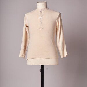1950s US Military Henley Thermal Undershirt Long Sleeved